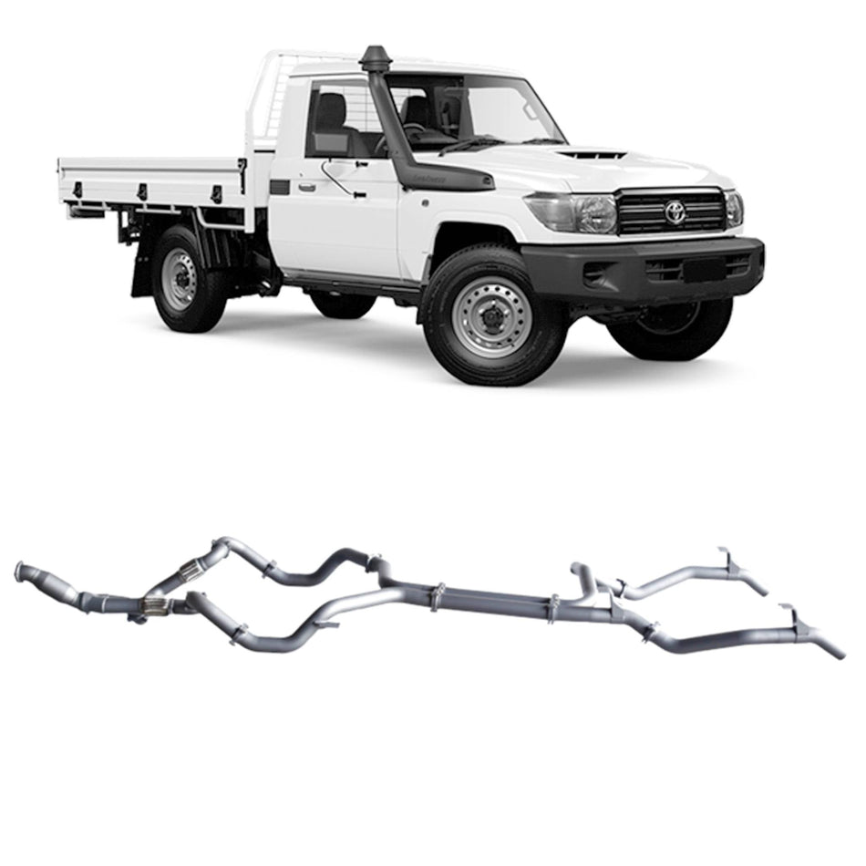 Redback - Redback 4x4 Extreme Duty Twin Exhaust for Toyota Landcruiser (01/2007 - 10/2016) - 4x4 Offroad Centre