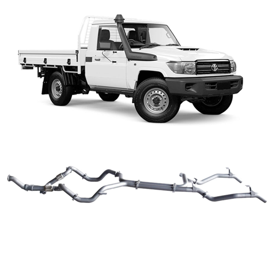 Redback - Redback 4x4 Extreme Duty Twin Exhaust for Toyota Landcruiser (01/2007 - 10/2016) - 4x4 Offroad Centre