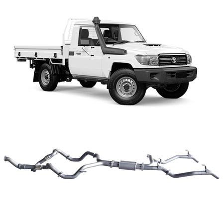 Redback - Redback 4x4 Extreme Duty Twin Exhaust for Toyota Landcruiser (01/2007 - 10/2016) - 4x4 Offroad Centre
