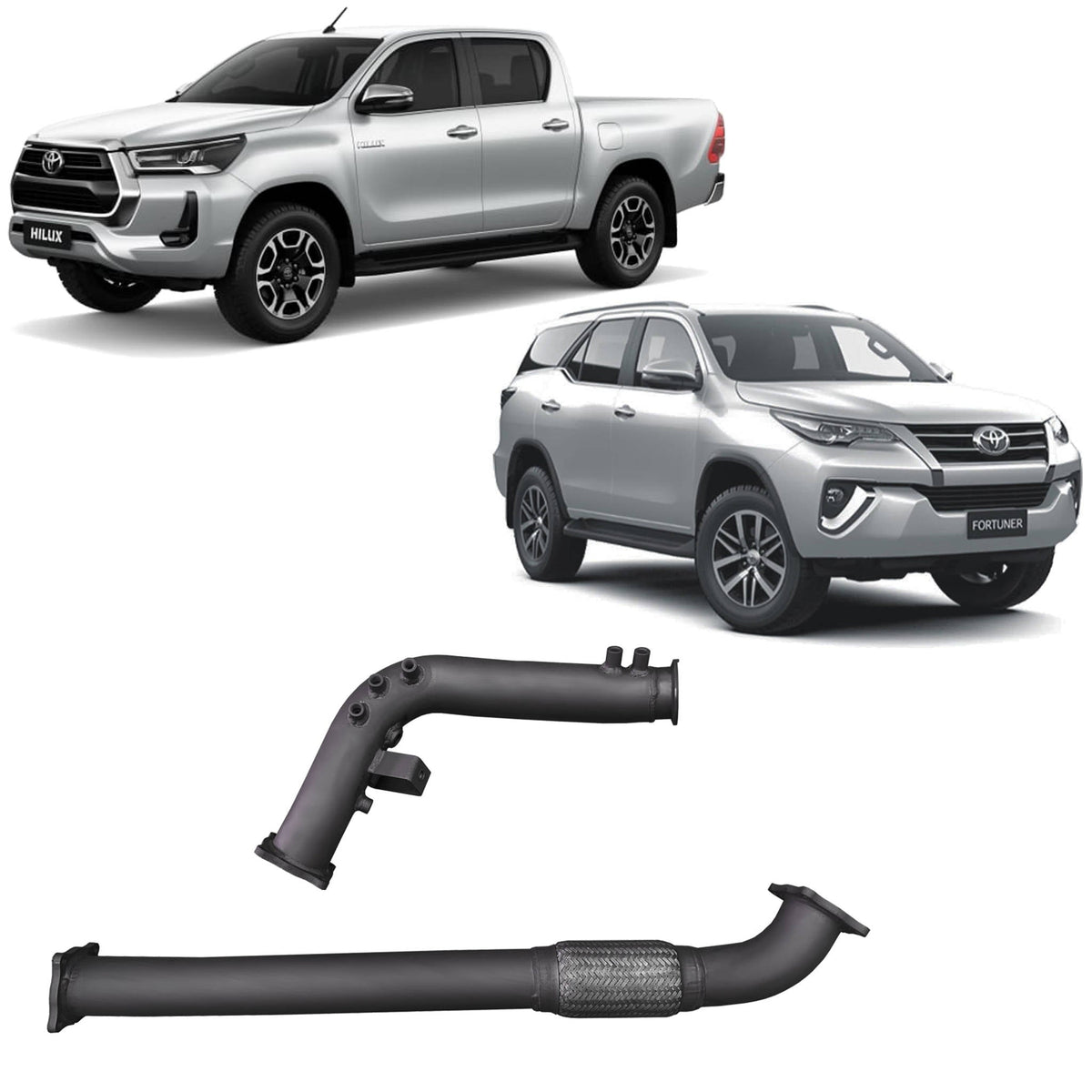 Redback - Redback Extreme Duty Exhaust DPF Adaptor Kit for Toyota Hilux / Fortuner (07/2015 - on) - 4x4 Offroad Centre