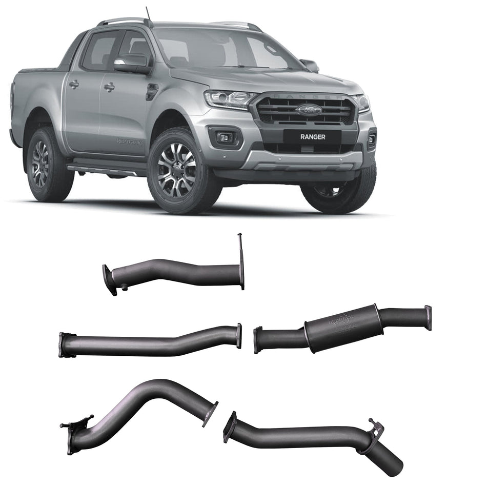 Redback - Redback Extreme Duty Exhaust for Ford Ranger 3.2L (07/2016 - 05/2022) - 4x4 Offroad Centre