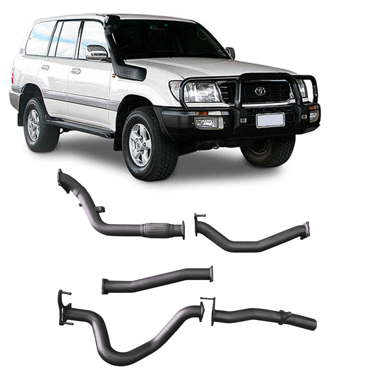 Redback - Redback Extreme Duty Exhaust for Toyota Landcruiser 100 Series 4.2L (10/2000 - 10/2007) - 4x4 Offroad Centre