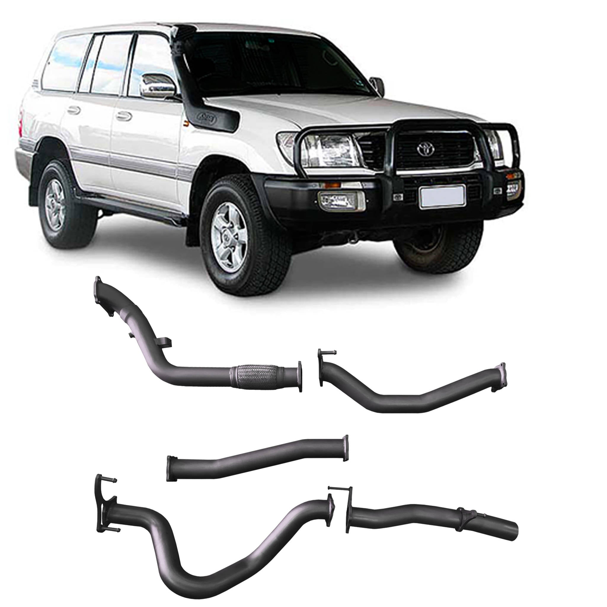 Redback - Redback Extreme Duty Exhaust for Toyota Landcruiser 100 Series 4.2L (10/2000 - 10/2007) - 4x4 Offroad Centre