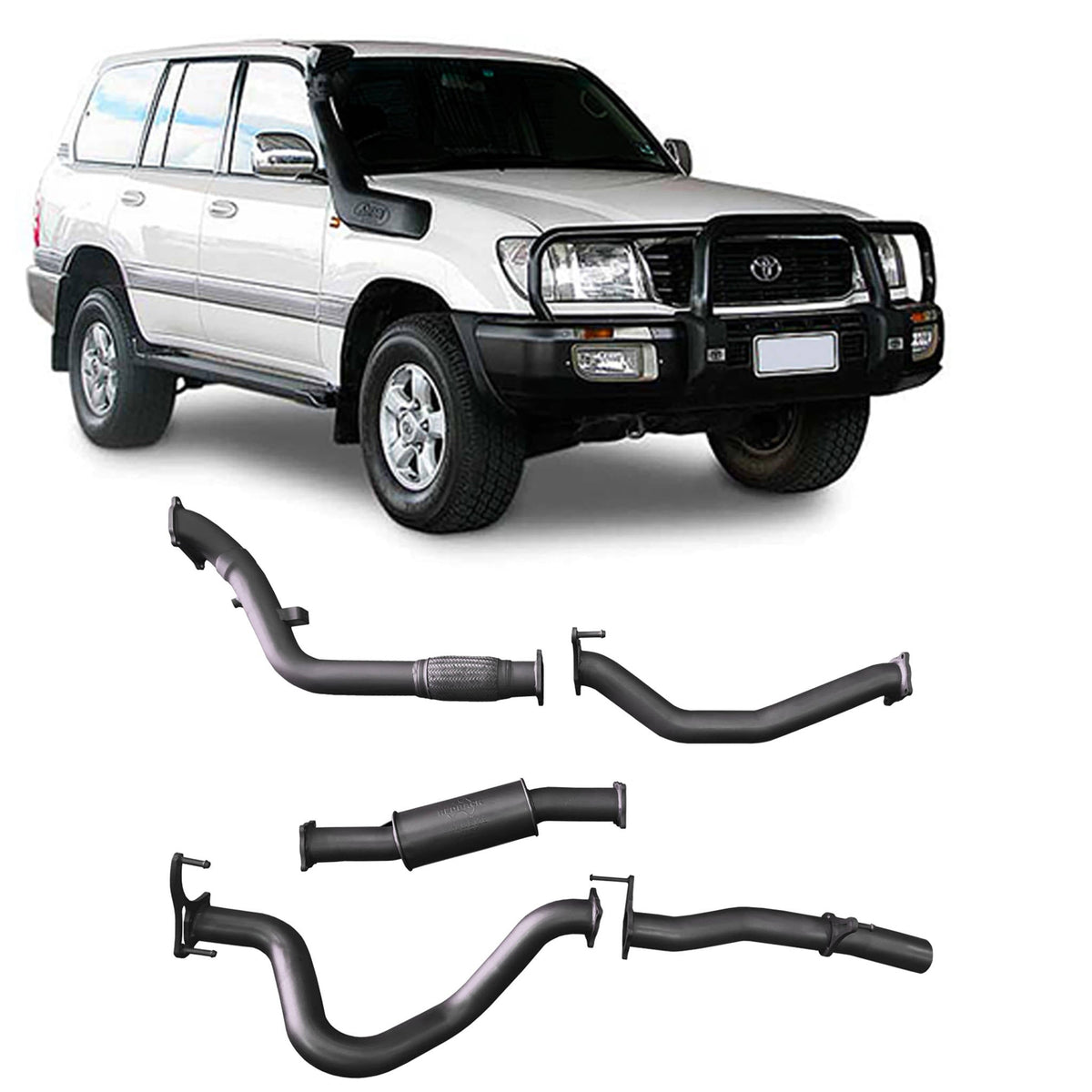 Redback - Redback Extreme Duty Exhaust for Toyota Landcruiser 100 Series 4.2L (10/2000 - 10/2007) - 4x4 Offroad Centre