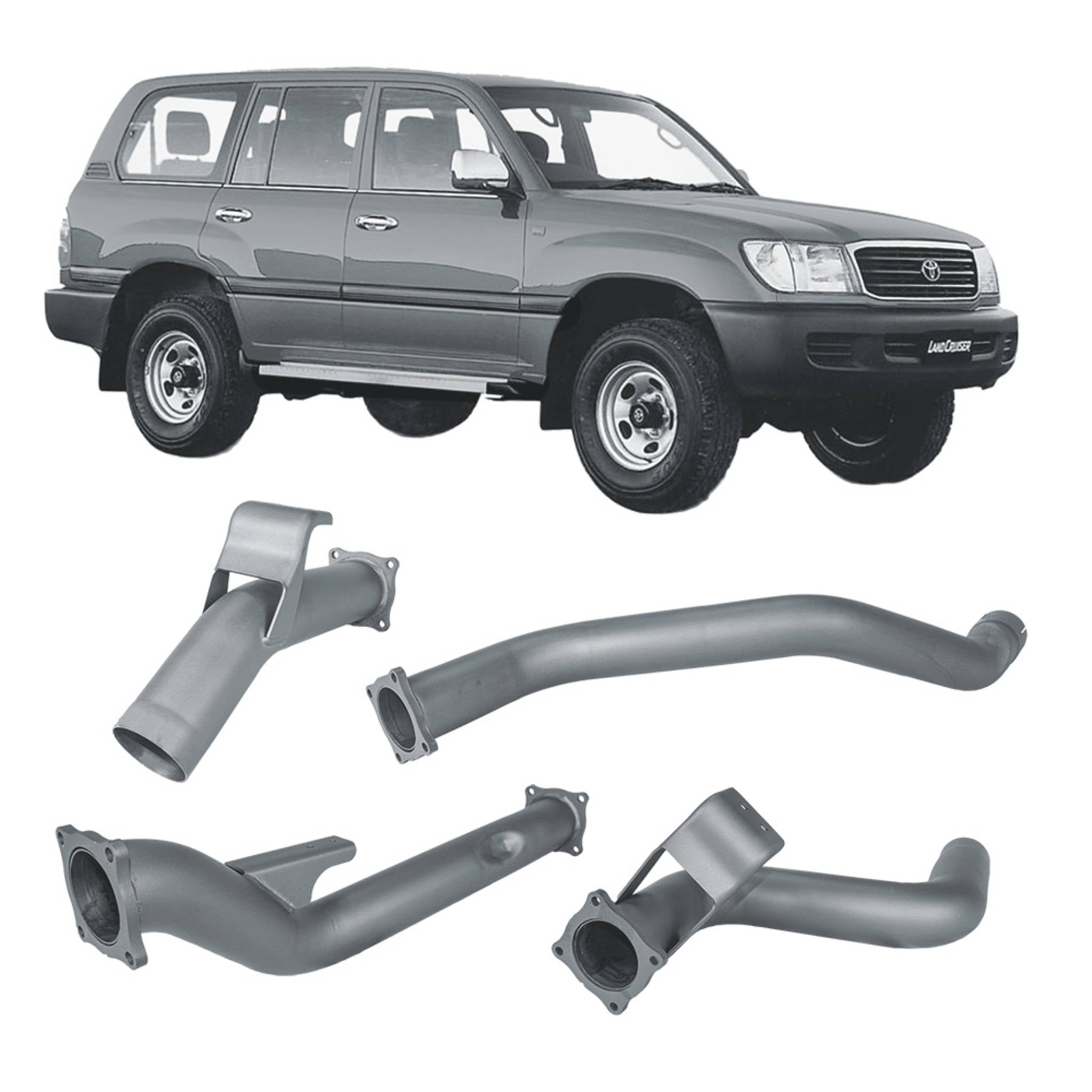Redback - Redback Extreme Duty Exhaust for Toyota Landcruiser 105 Series Wagon (03/1998 - 10/2007) - 4x4 Offroad Centre