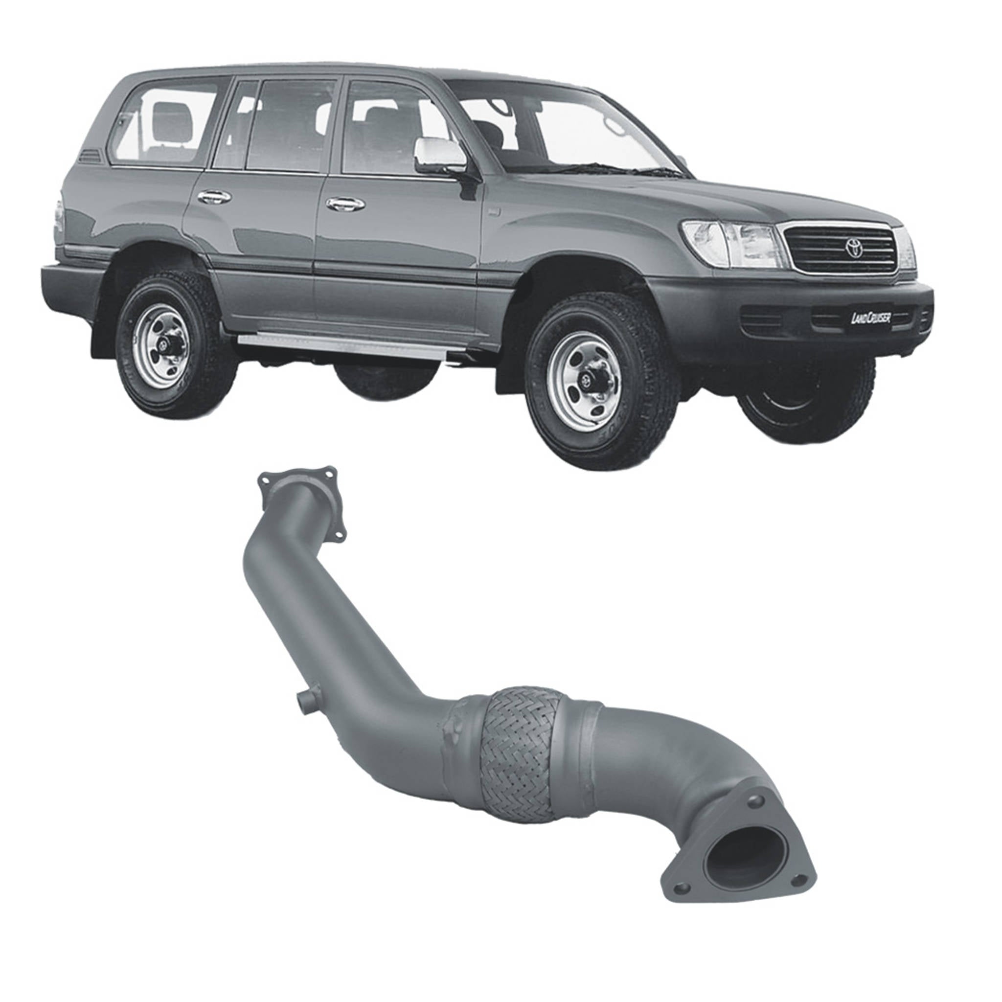Redback - Redback Extreme Duty Exhaust for Toyota Landcruiser 105 Series Wagon (03/1998 - 10/2007) - 4x4 Offroad Centre