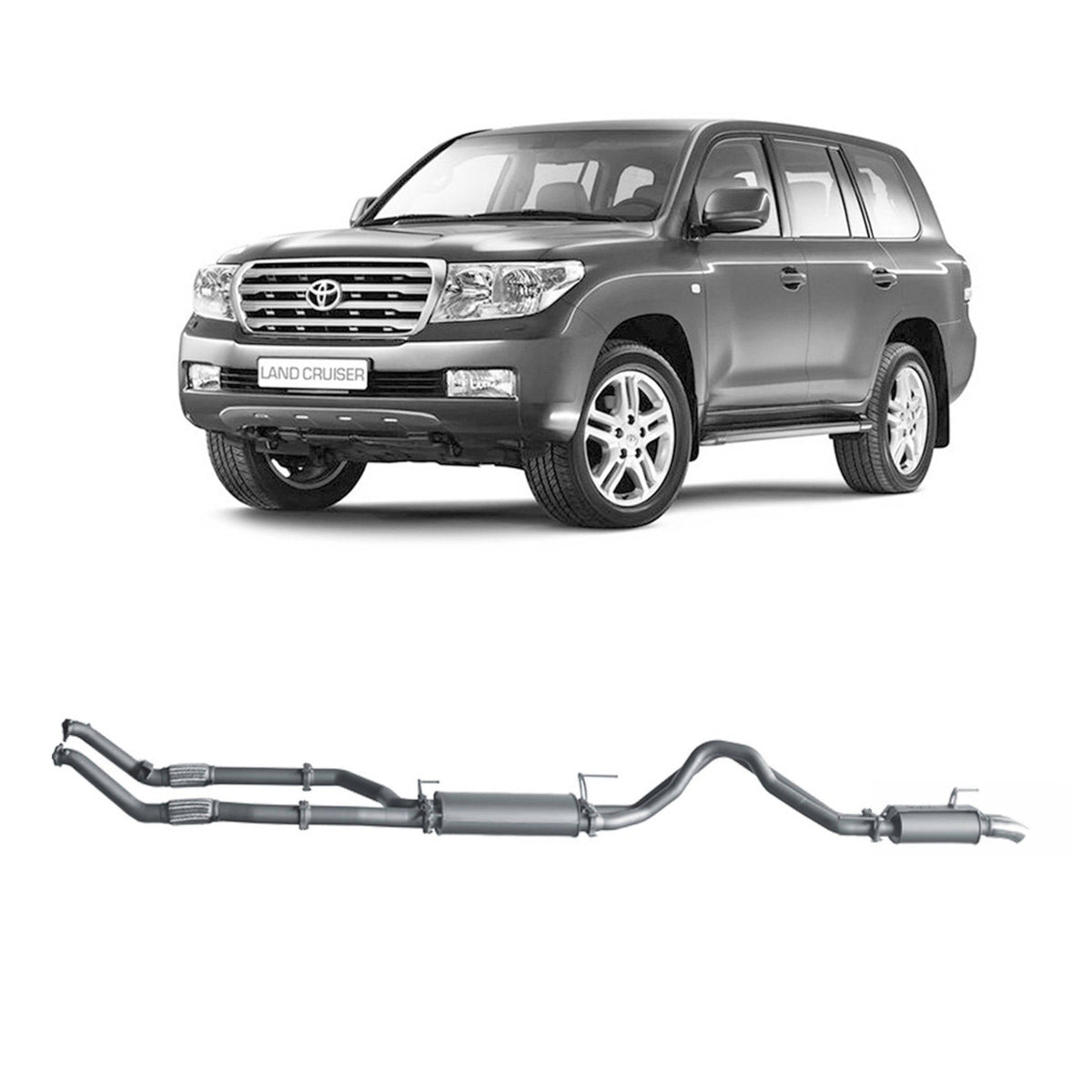 Redback - Redback Extreme Duty Exhaust for Toyota Landcruiser 200 Series 4.5L V8 (11/2007 - 09/2015) - 4x4 Offroad Centre