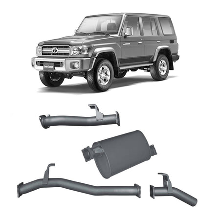 Redback - Redback Extreme Duty Exhaust for Toyota Landcruiser 76 Series Wagon (09/2016 - on) - 4x4 Offroad Centre