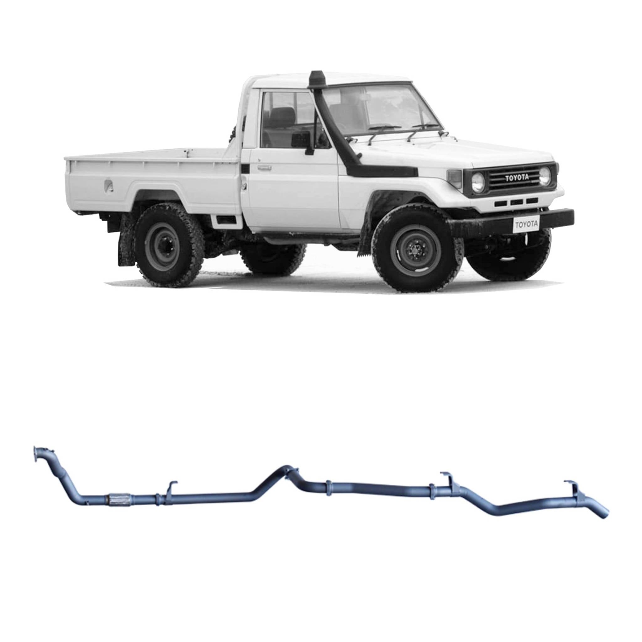 Redback - Redback Extreme Duty Exhaust for Toyota Landcruiser 78 Series (01/1990 - 01/2007), Toyota Landcruiser 75 Series (03/1990 - 11/1999) - 4x4 Offroad Centre