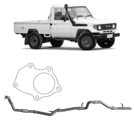 Redback - Redback Extreme Duty Exhaust for Toyota Landcruiser 78 Series (01/1990 - 01/2007), Toyota Landcruiser 75 Series (03/1990 - 11/1999) - 4x4 Offroad Centre