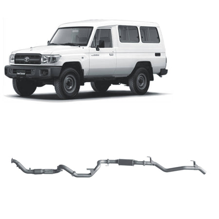 Redback - Redback Extreme Duty Exhaust for Toyota Landcruiser 78 Series 4.2L TD (01/2001 - 01/2007) - 4x4 Offroad Centre