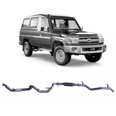 Redback - Redback Extreme Duty Exhaust for Toyota Landcruiser 78 Series Troop Carrier (03/2007 - 10/2016) - 4x4 Offroad Centre
