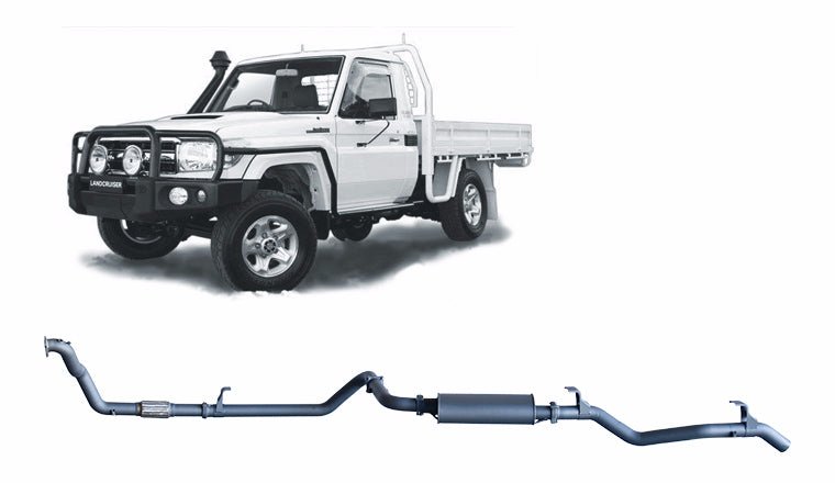 Redback - Redback Extreme Duty Exhaust for Toyota Landcruiser 79 Series 4.2L 1HZ (10/1999 - 01/2007) - 4x4 Offroad Centre