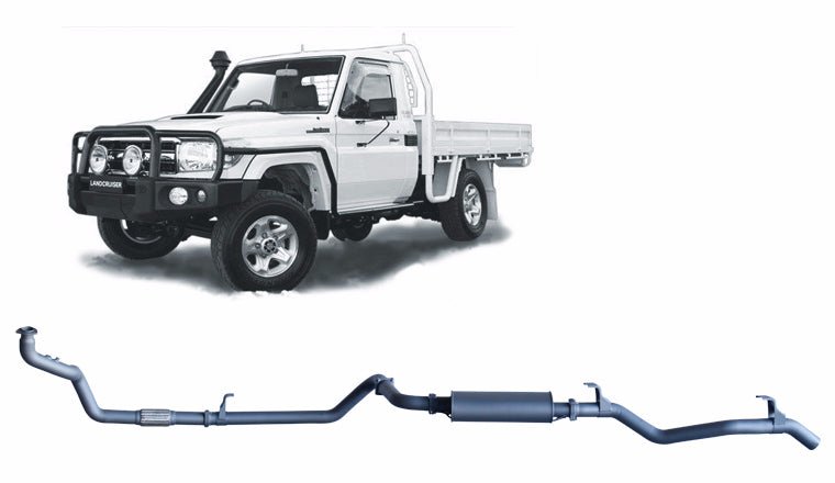 Redback - Redback Extreme Duty Exhaust for Toyota Landcruiser 79 Series 4.2L 1HZ (10/1999 - 01/2007) - 4x4 Offroad Centre