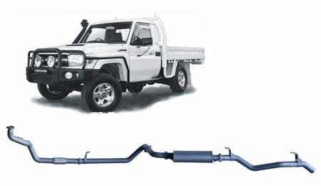 Redback - Redback Extreme Duty Exhaust for Toyota Landcruiser 79 Series 4.2L 1HZ (10/1999 - 01/2007) - 4x4 Offroad Centre
