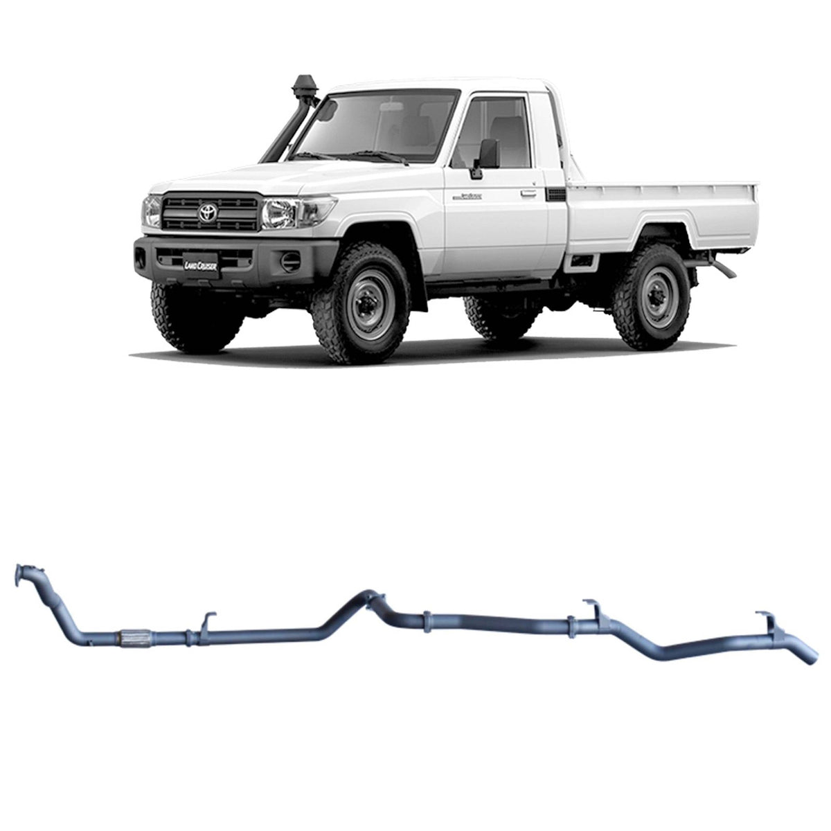 Redback - Redback Extreme Duty Exhaust for Toyota Landcruiser 79 Series 4.2L 1HZ (10/1999 - 01/2007) - 4X4OC™ | 4x4 Offroad Centre