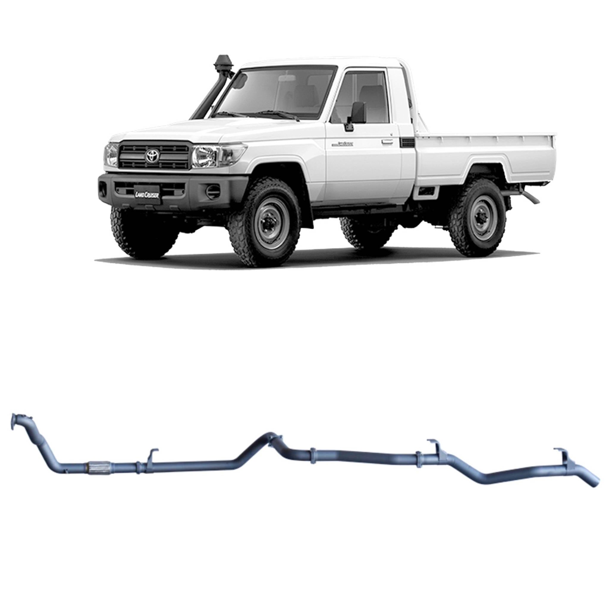 Redback - Redback Extreme Duty Exhaust for Toyota Landcruiser 79 Series 4.2L 1HZ (10/1999 - 01/2007) - 4X4OC™ | 4x4 Offroad Centre