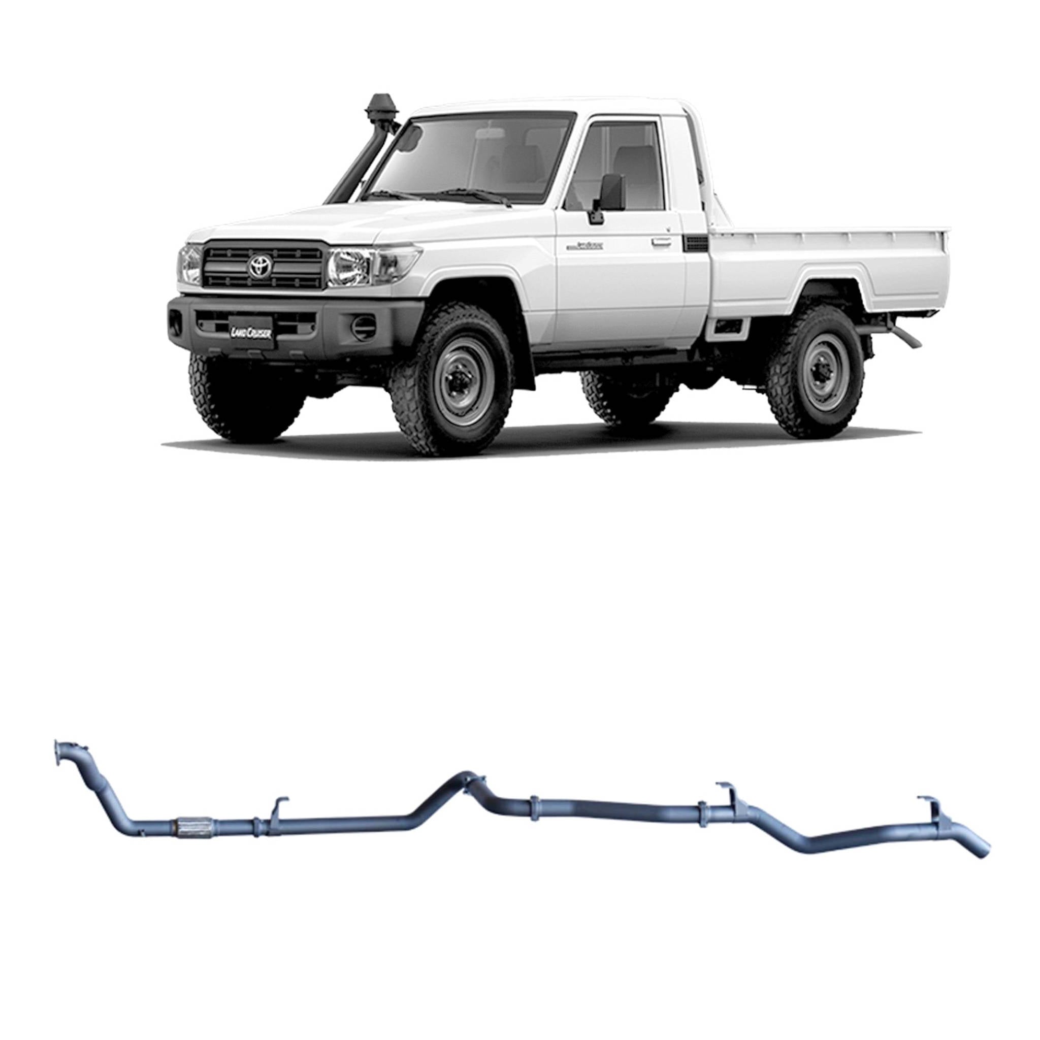 Redback - Redback Extreme Duty Exhaust for Toyota Landcruiser 79 Series 4.2L 1HZ (10/1999 - 01/2007) - 4x4 Offroad Centre