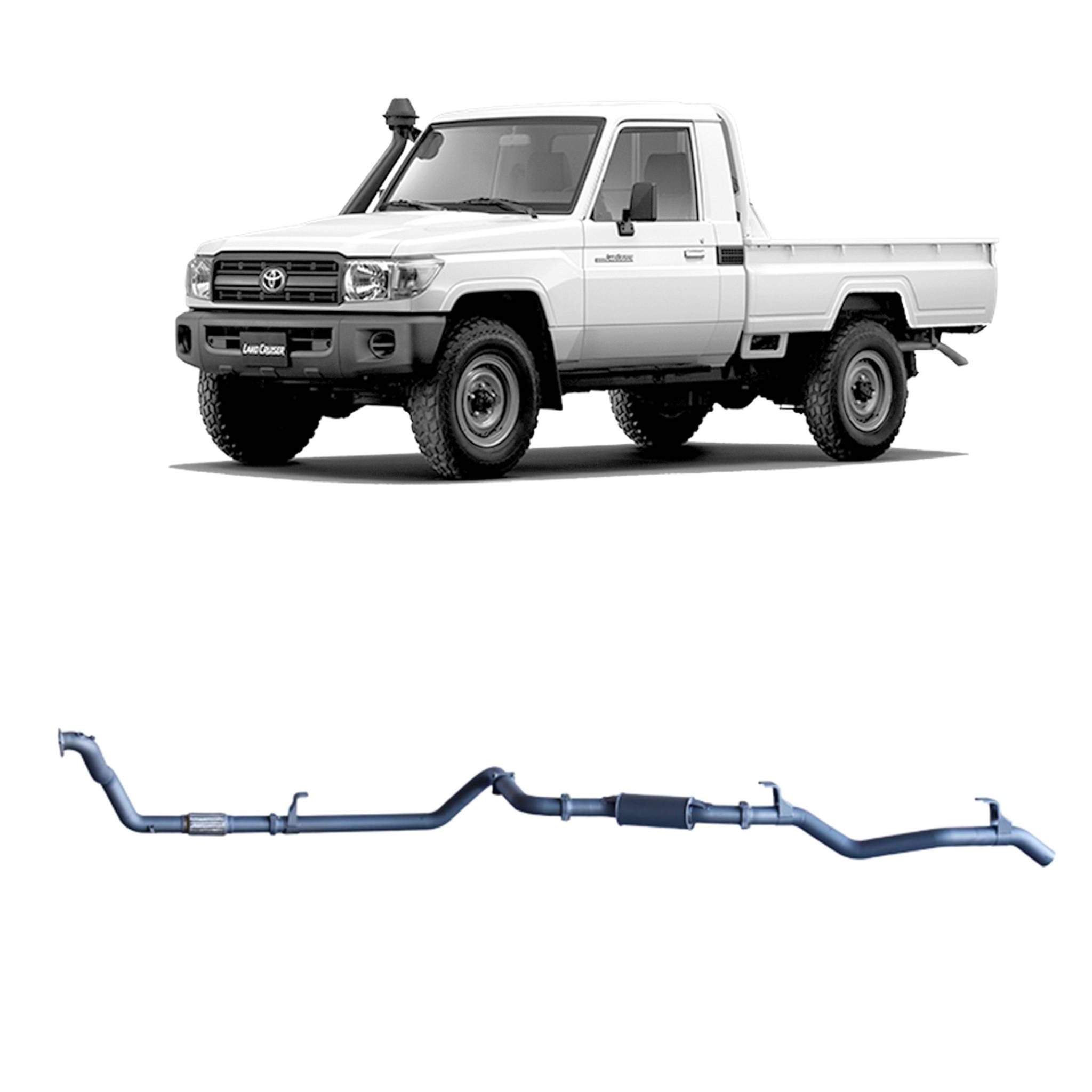 Redback - Redback Extreme Duty Exhaust for Toyota Landcruiser 79 Series 4.2L 1HZ (10/1999 - 01/2007) - 4X4OC™ | 4x4 Offroad Centre