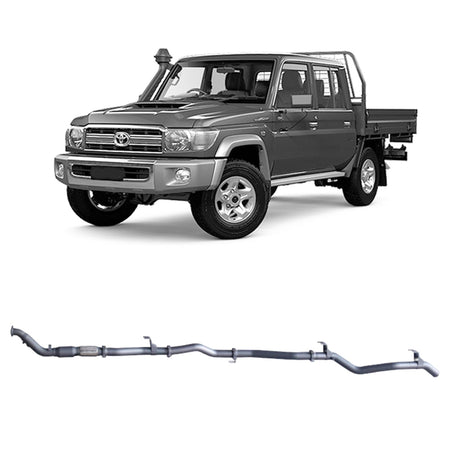 Redback - Redback Extreme Duty Exhaust for Toyota Landcruiser 79 Series Double Cab with Auxiliary Fuel Tank (01/2012 - 10/2016) - 4x4 Offroad Centre