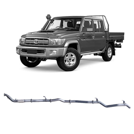 Redback - Redback Extreme Duty Exhaust for Toyota Landcruiser 79 Series Double Cab with Auxiliary Fuel Tank (01/2012 - 10/2016) - 4x4 Offroad Centre