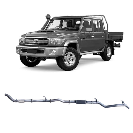Redback - Redback Extreme Duty Exhaust for Toyota Landcruiser 79 Series Double Cab with Auxiliary Fuel Tank (01/2012 - 10/2016) - 4x4 Offroad Centre