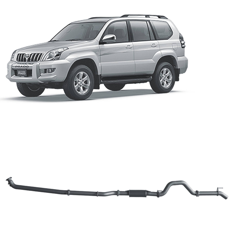 Redback - Redback Extreme Duty Exhaust for Toyota Prado 120 Series 1KZ - TE (10/2002 - 10/2006) - 4x4 Offroad Centre