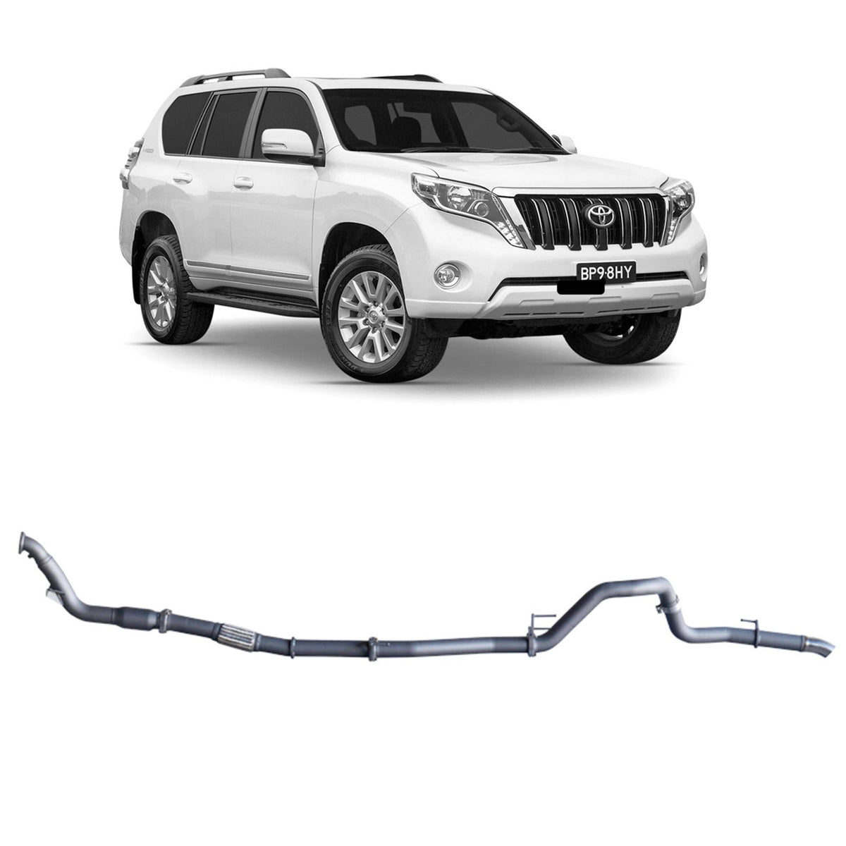 Redback - Redback Extreme Duty Exhaust for Toyota Prado 120/150 Series 1KD - FTV (11/2006 - 07/2015) - 4x4 Offroad Centre