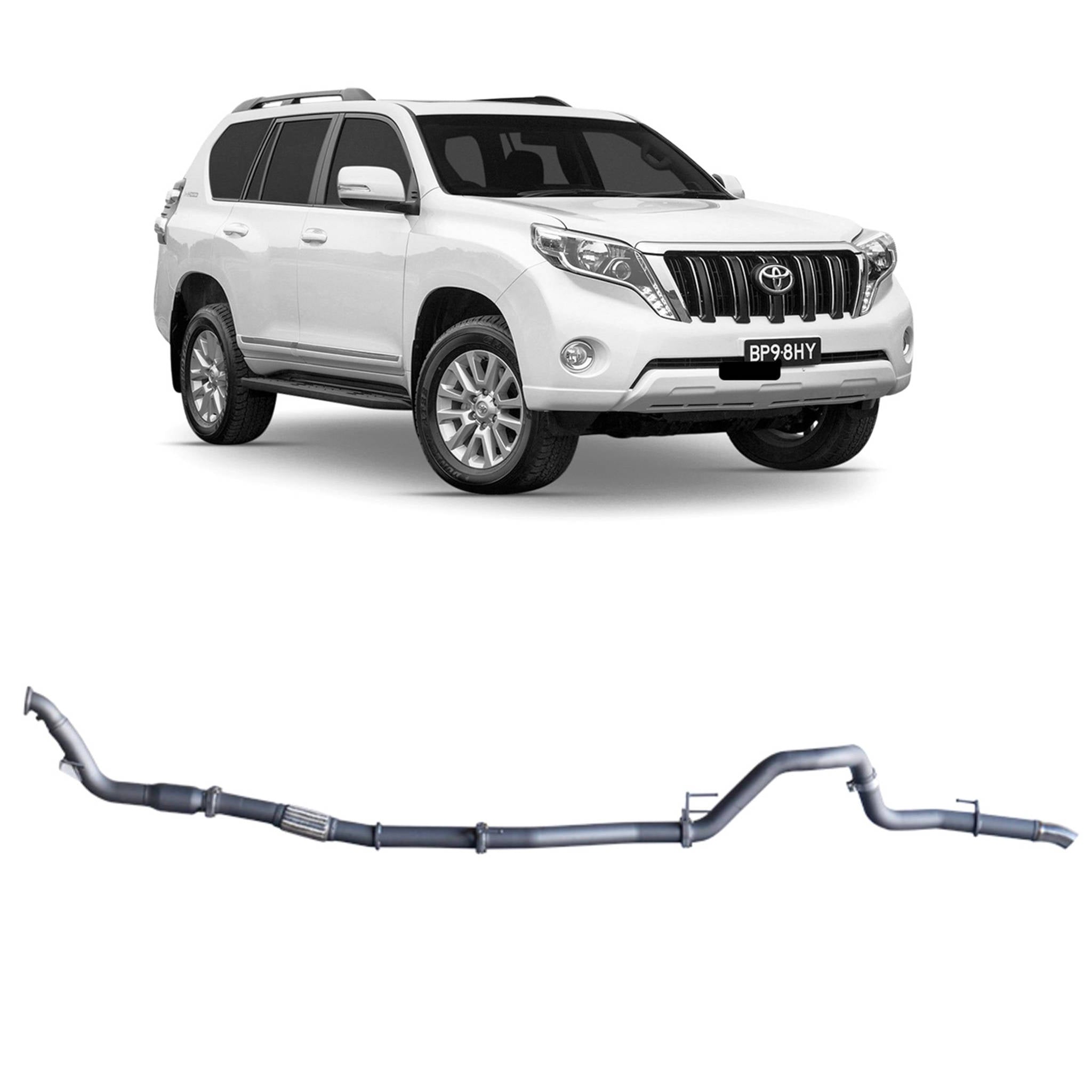 Redback - Redback Extreme Duty Exhaust for Toyota Prado 120/150 Series 1KD - FTV (11/2006 - 07/2015) - 4x4 Offroad Centre