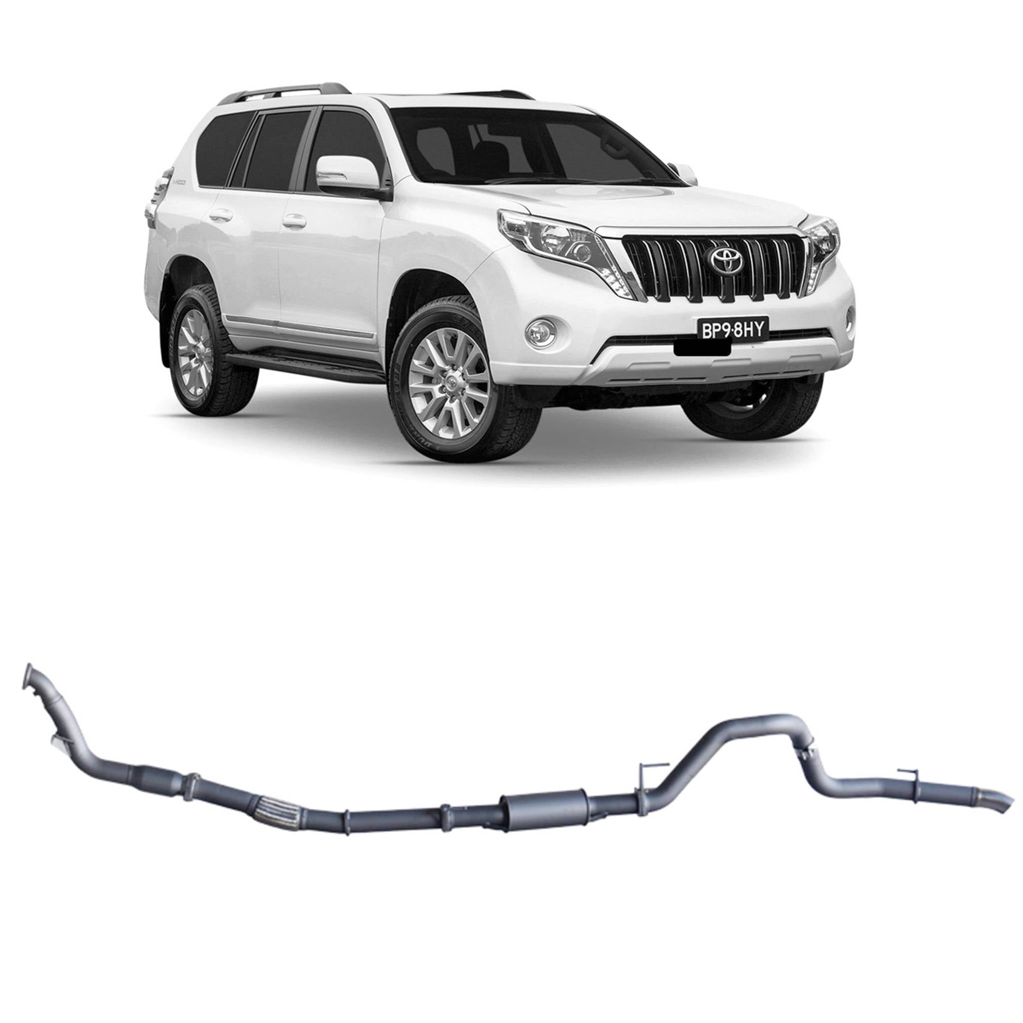 Redback - Redback Extreme Duty Exhaust for Toyota Prado 120/150 Series 1KD - FTV (11/2006 - 07/2015) - 4x4 Offroad Centre