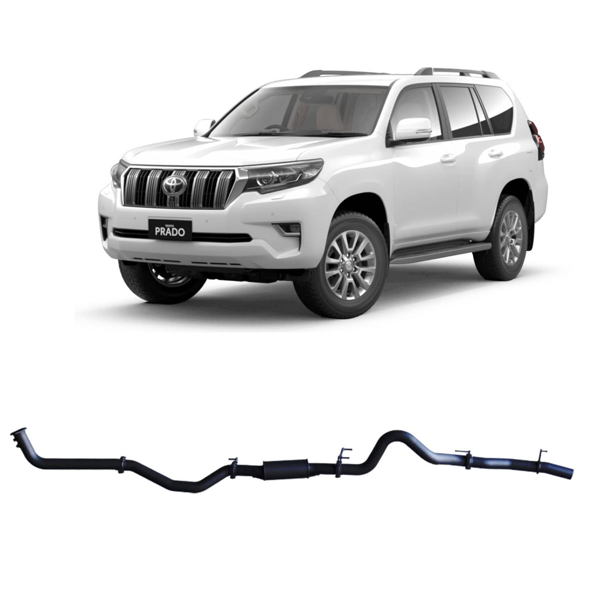 Redback - Redback Extreme Duty Exhaust for Toyota Prado 150 Series 2.8L (08/2015 - on) - 4x4 Offroad Centre