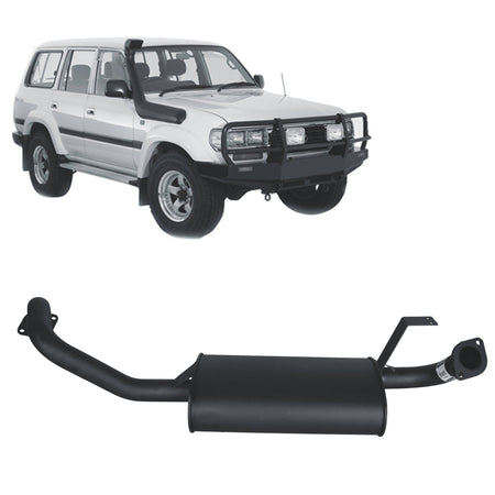 Redback - Redback Performance Centre Muffler Assembly for Toyota Landcruiser 80 Series Wagon 4.2L 1HZ & 4.5L FZ (01/1990 - 02/1998) - 4x4 Offroad Centre