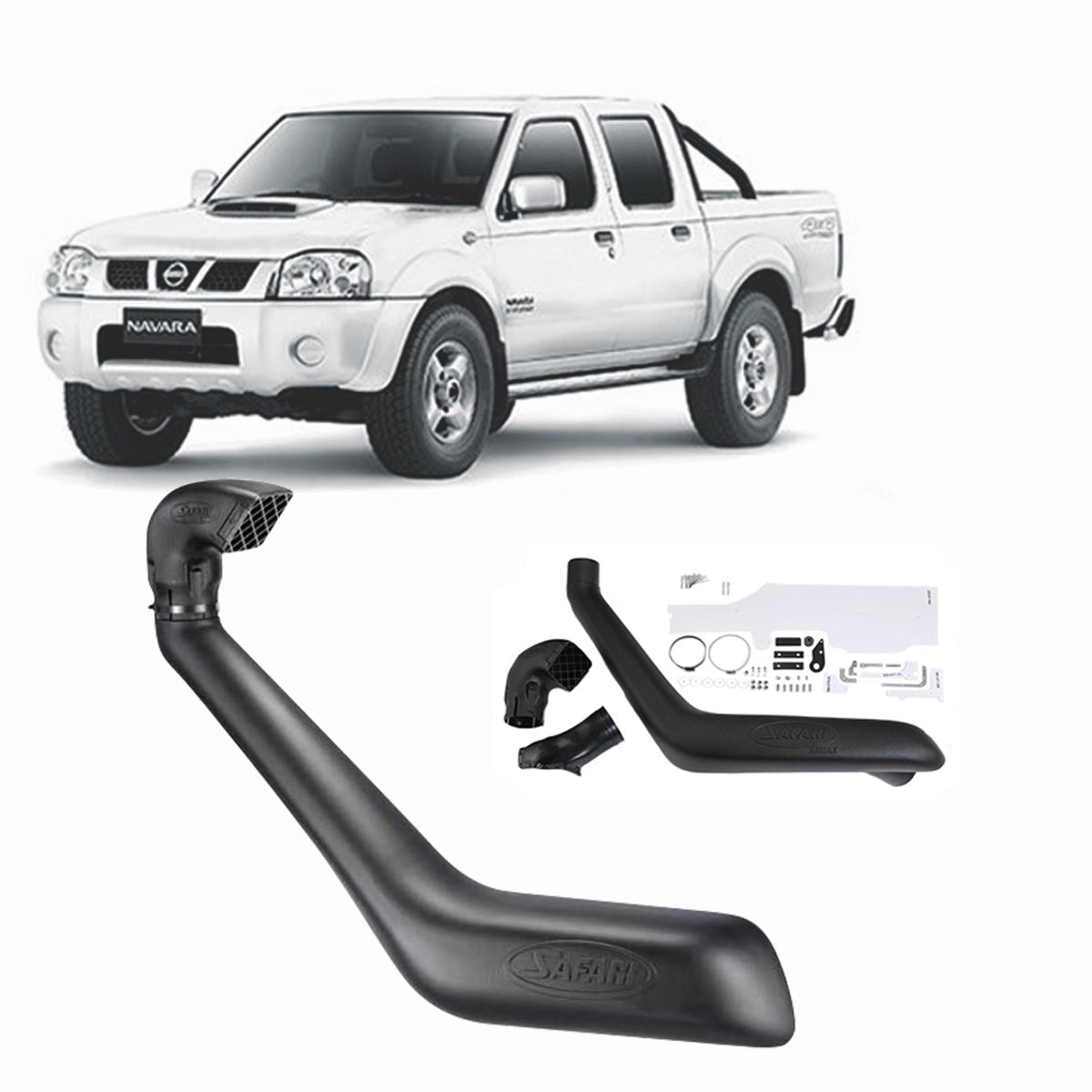 Safari - Safari Snorkel for Nissan Navara (11/2001 - 10/2015) - 4X4OC™ | 4x4 Offroad Centre