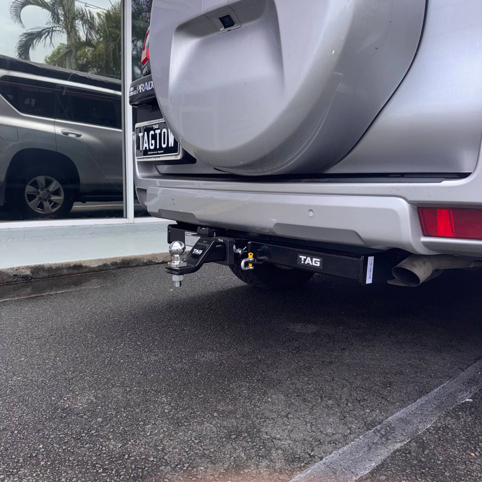 TAG Heavy Duty Towbar for Toyota Prado 150 Series with Spare Wheel on Back Door (11/2009 - 06/2024)