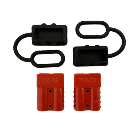 TAG - TAG Heavy Duty Connector Set (Red Anderson Plugs) with Covers - 4x4 Offroad Centre