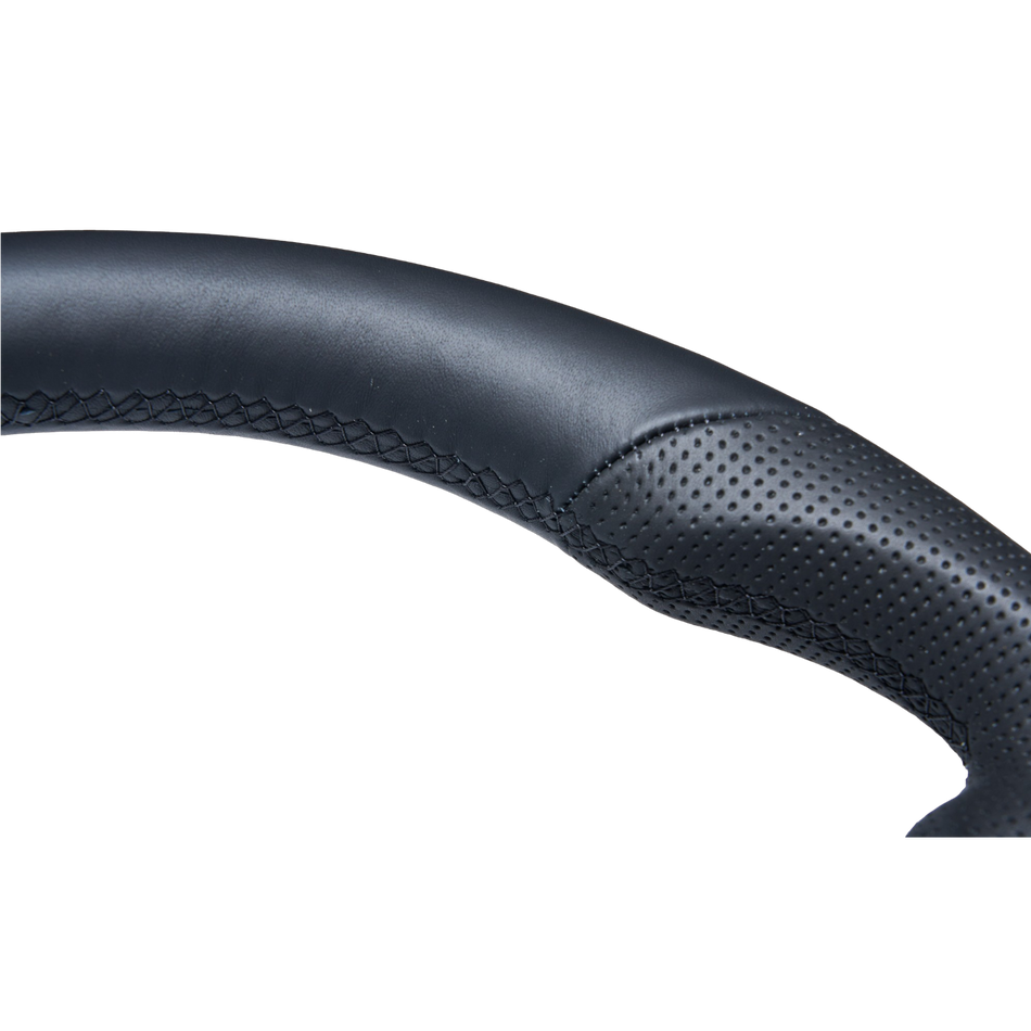 Sports Black Leather with Perforated Sides Steering Wheel to suit Nissan Y62 Patrol 2018+