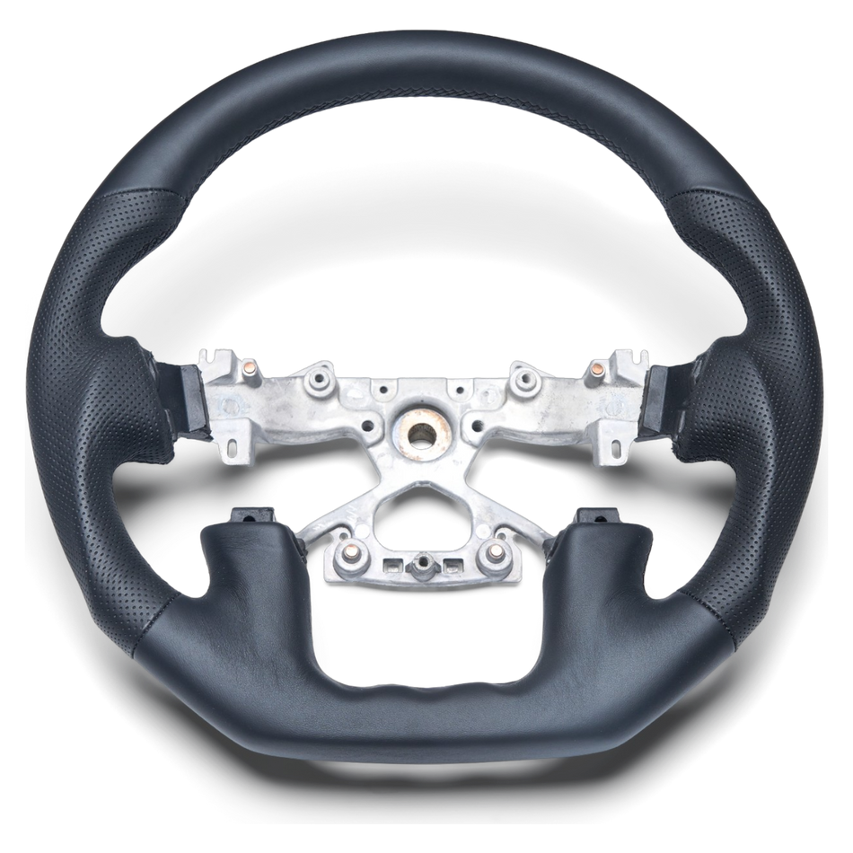 Sports Black Leather with Perforated Sides Steering Wheel to suit Nissan Y62 Patrol 2018+